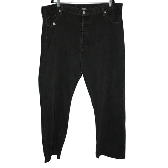 Levis 501 Button Up Black Men Jeans 44x30 - Picture 1 of 5
